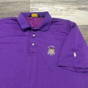 Polo Golf Ralph Lauren Purple Men L US Open Oakmont 2016 Tournament Casual Shirt